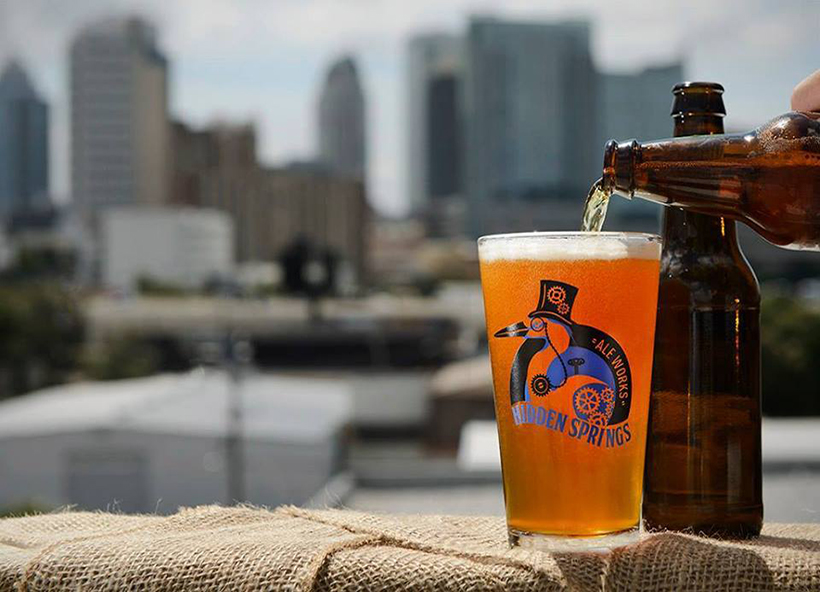 hidden springs ale works pint night