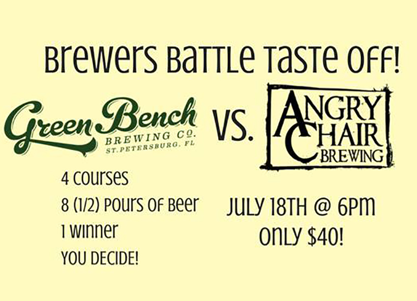 angry chair vs green bench brewing